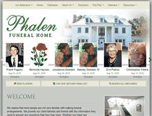 Tablet Screenshot of phalenfuneral.com